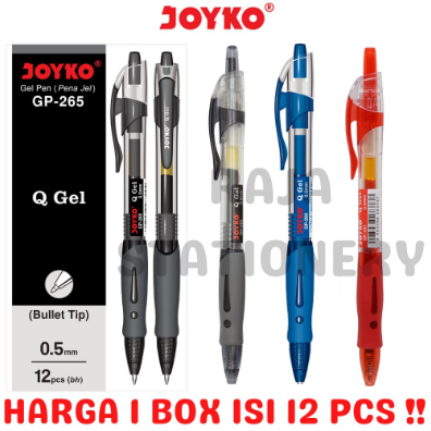 

JOYKO GEL PEN QGEL GP-265 PENA PULPEN JOYKO CETEK HITAM BIRU MERAH GP265 REFILL PEN Q-GEL GP-265 [BOX]