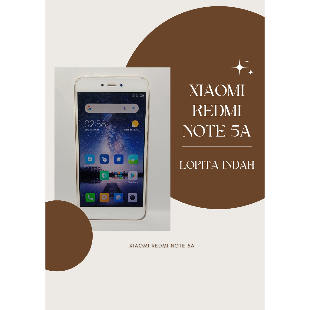 Redmi Note 5A 2/16 android second seken termurah