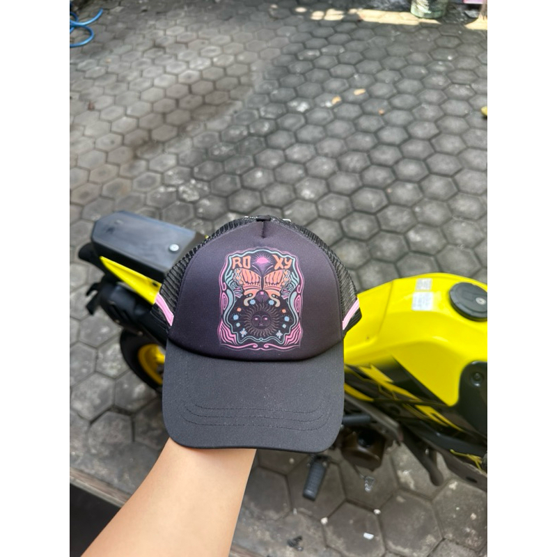 ROXY topi trucker hitam NEW ORIGINAL 100%
