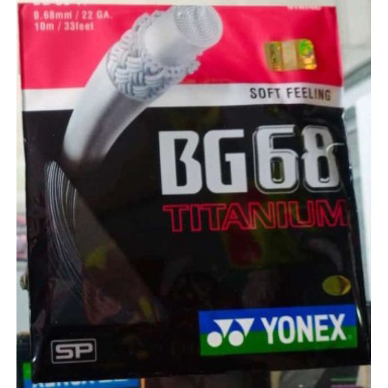 senar raket badminton Yonex bg 68 titanium ori