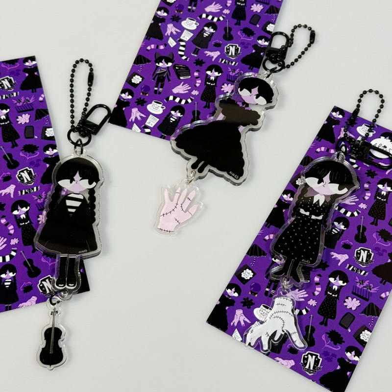 Acrylic Keychain Wdnsdy Fanart by Dark Gothic Classic Alixos