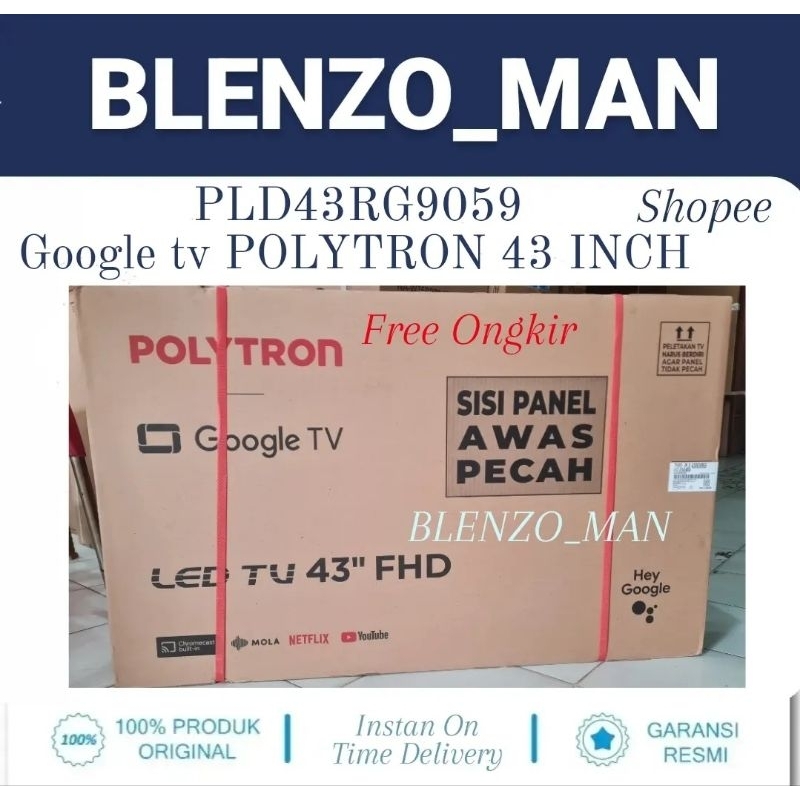 Google tv led polytron 43 inch
