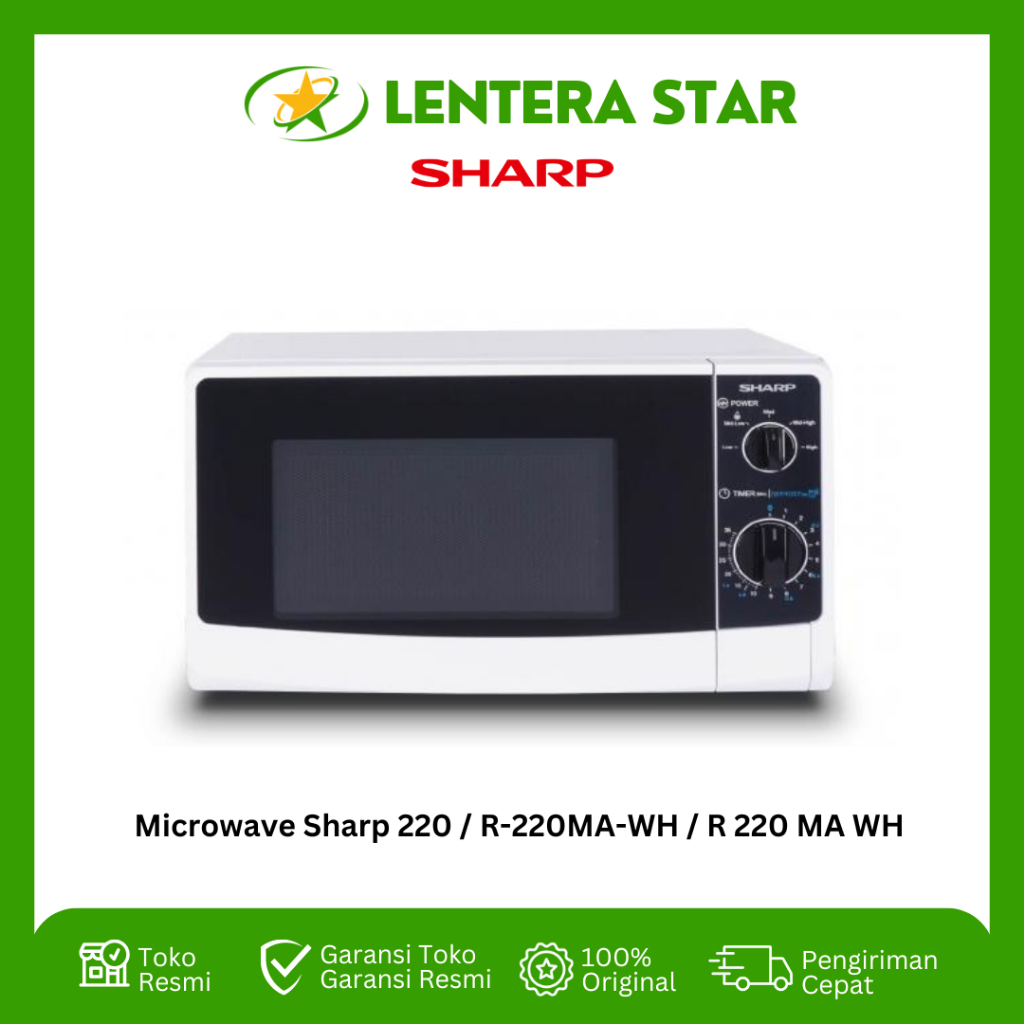 Microwave Sharp 20 Liter 220 / R-220MA-WH / R 220 MA WH