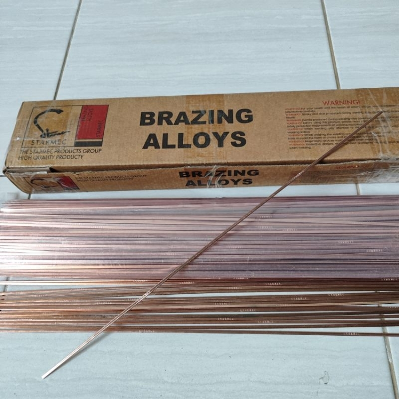 1 Batang Kawat Las Kuningan STARMEC / PERAK LAS KULKAS ac rumah