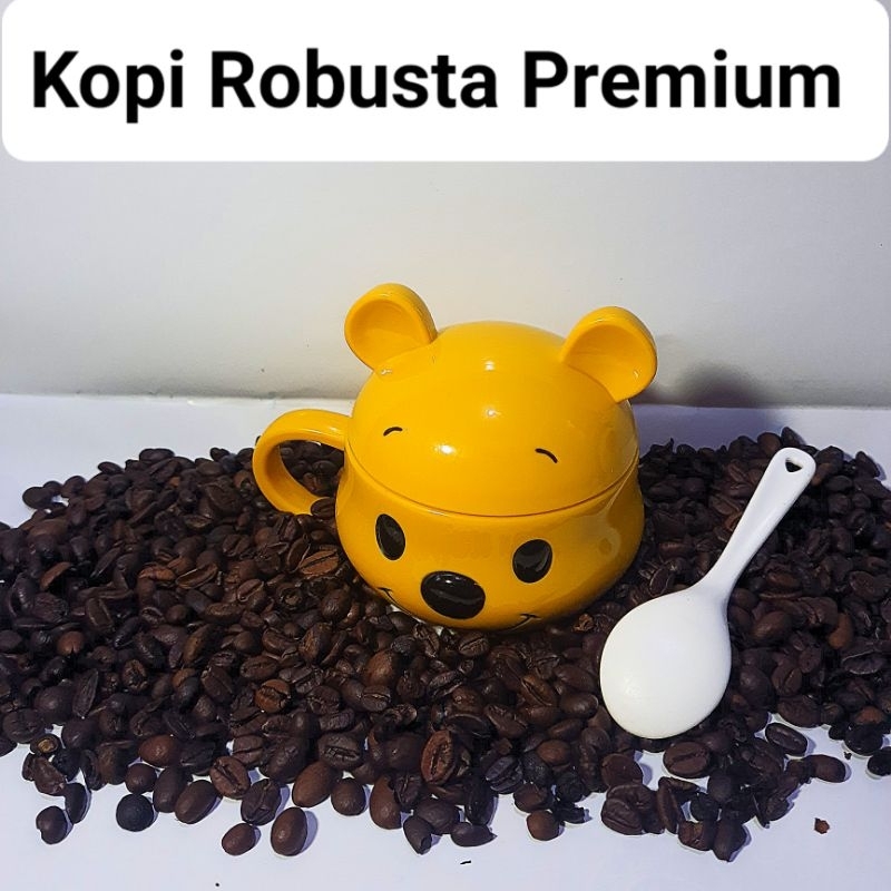 

Biji Kopi dan Bubuk Kopi Robusta Lampung Premium Coffe 100/200/300 gr