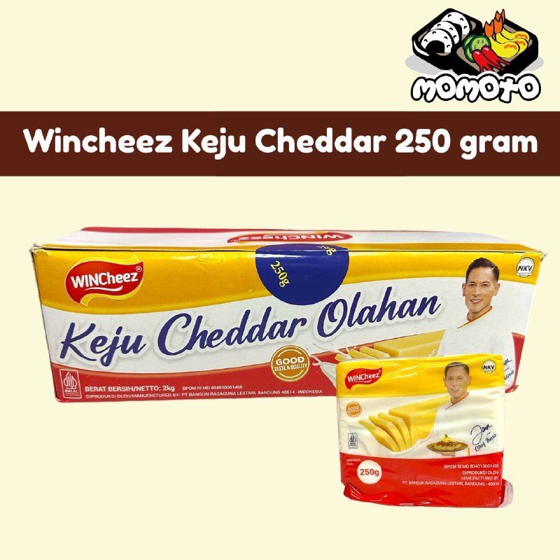 

Wincheez Keju Cheddar Olahan 250 gram Keju Parut Resto