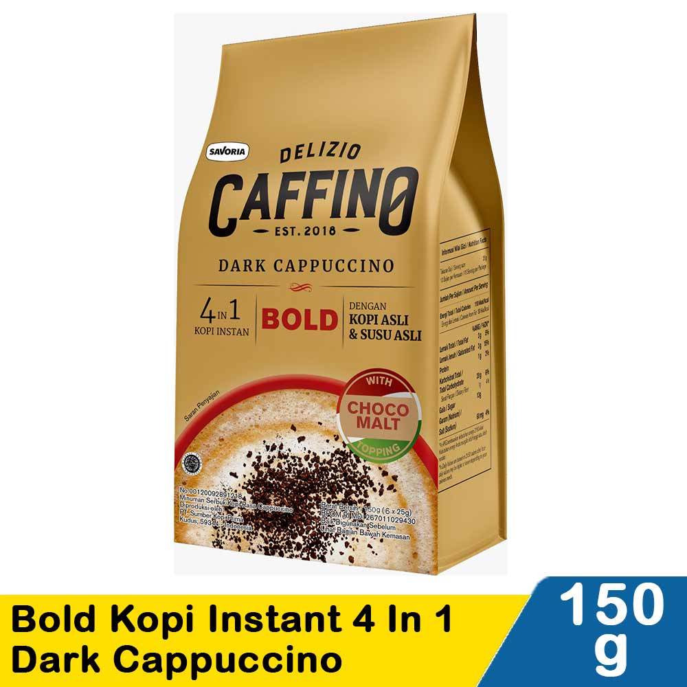 

caffino kopi instant 4 in 1 bold dark cappuccino 9x25gr