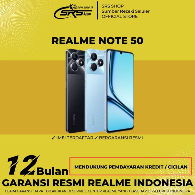 REALME Note 60 RAM (6+6)Gb-(4+4)Gb/128GB-64GB Original Garansi Resmi