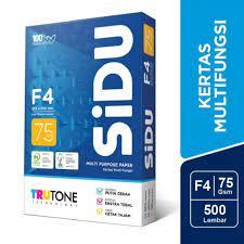 

1 RIM kertas F4 folio 75 gsm SIDU HVS putih print -