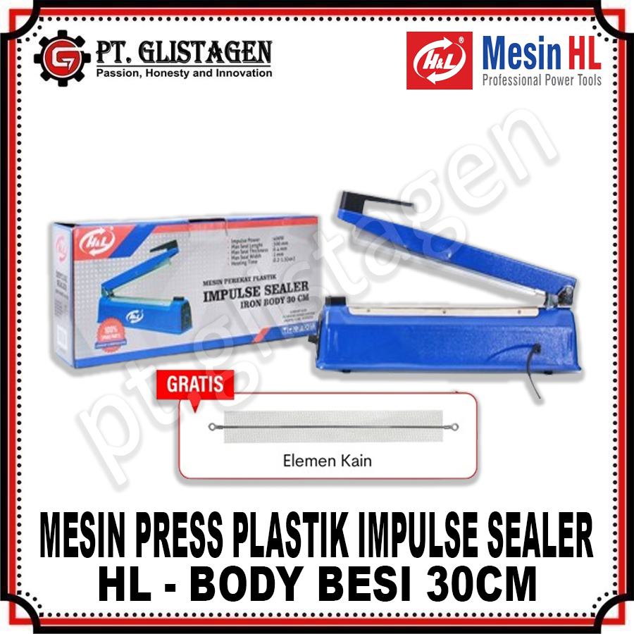 HL Impulse Sealer 30cm Mesin Press Plastik 30cm ( Body Besi )