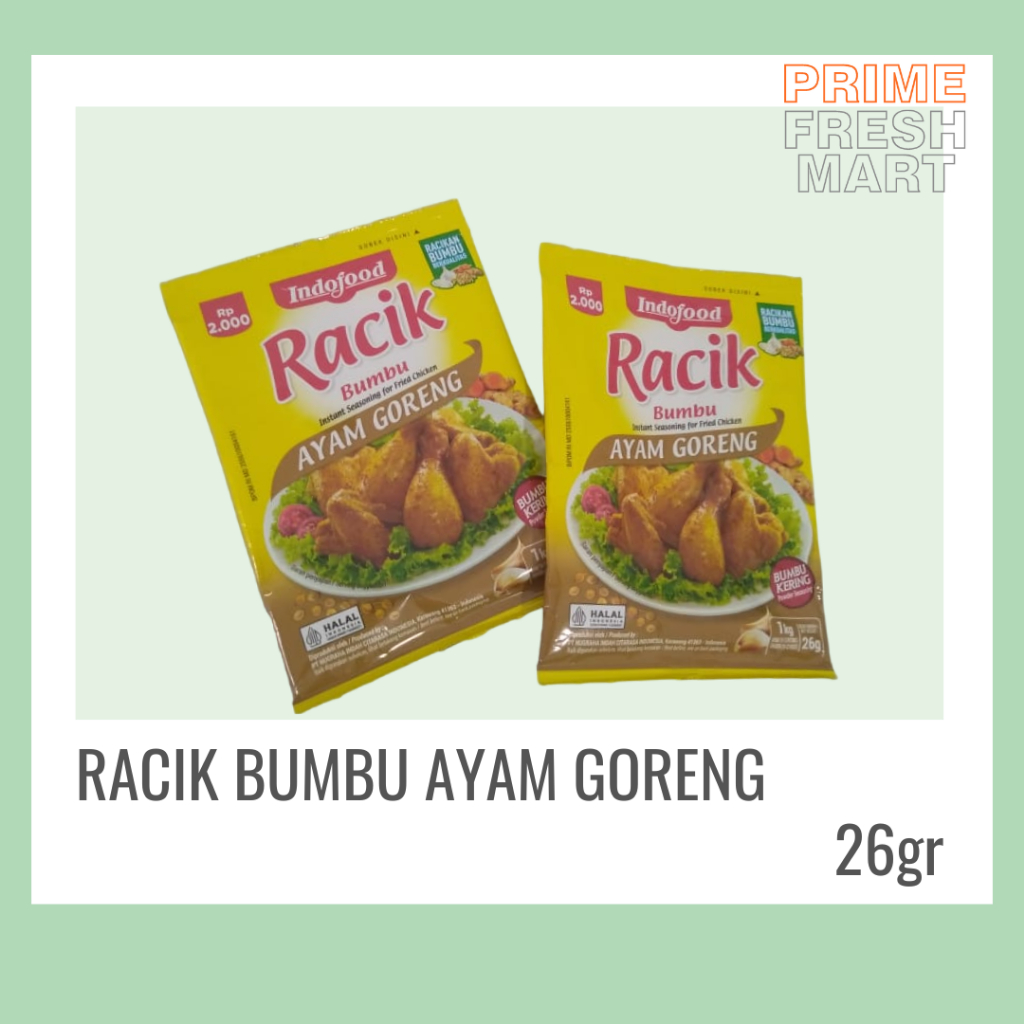 

Indofood Racik Bumbu Ayam Goreng Kemasan 26gr