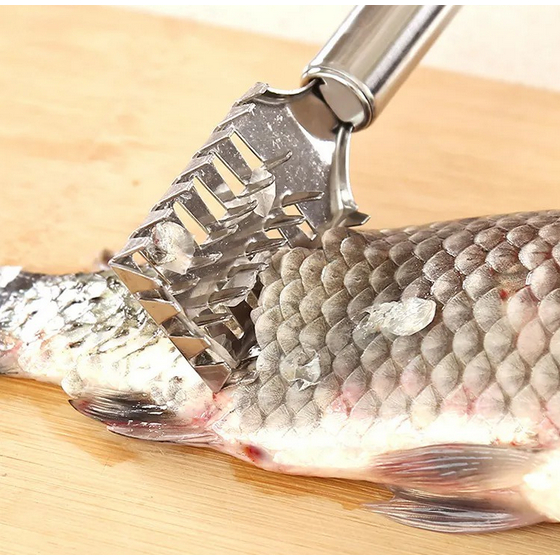 Pembersih Sisik Ikan Stainless Steel Alat Kerokan Sisik Ikan Praktis