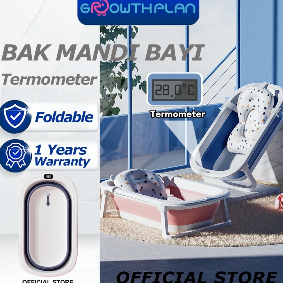 KODE V98V Bak mandi bayi lipat 78CM Bak mandi bayi portable dengan keset kamar mandi bathup bayi