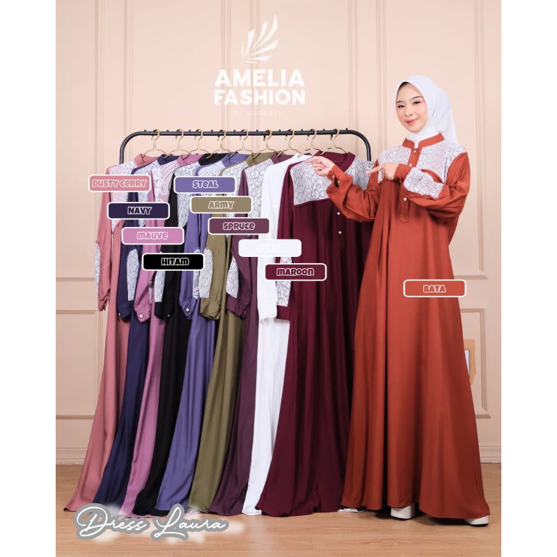 DRESS LAURA ORY AMELIA FASHION/GAMIS SABYAN ORY AMELIA FASHION