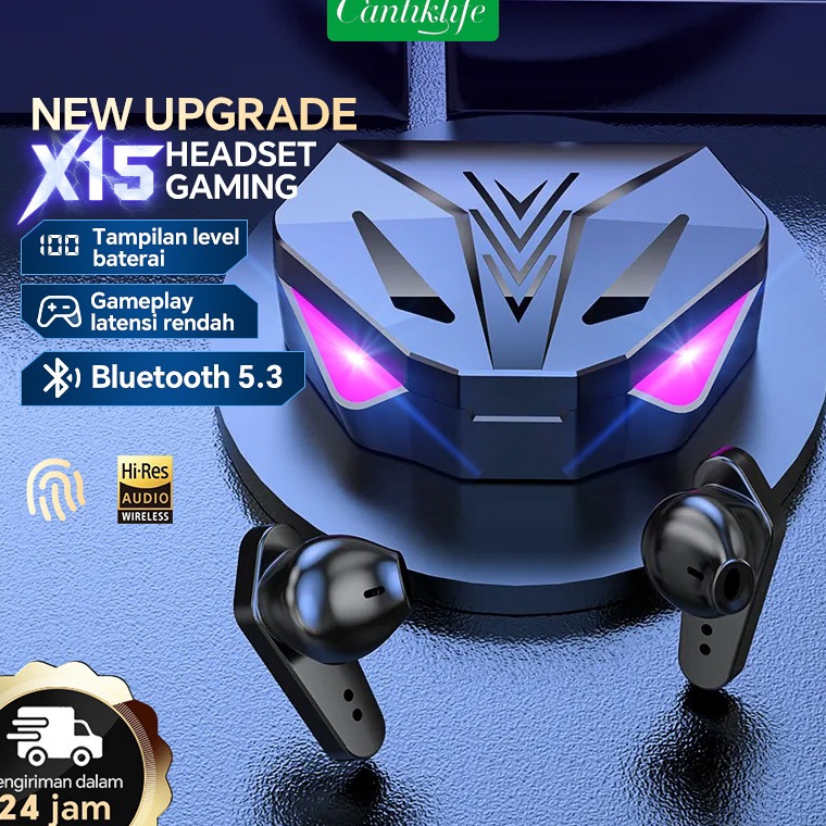 TWS Gaming Headset X15M28M9 Pro Wireless Bluetooth latency Earphone LED Smart Display Double Mode Hi