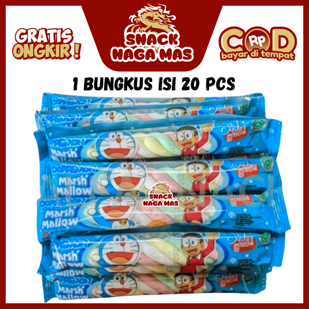 

MARSHMALLOW TAMBANG DORAEMON [1 BUNGKUS ISI 20 PCS]