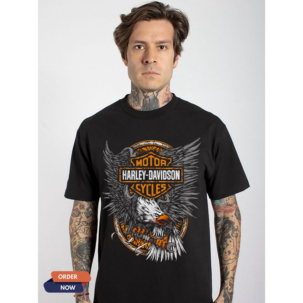 KAOS HARLEY DAVIDSON PREMIUM COTTON ATASAN PRIA WANITA