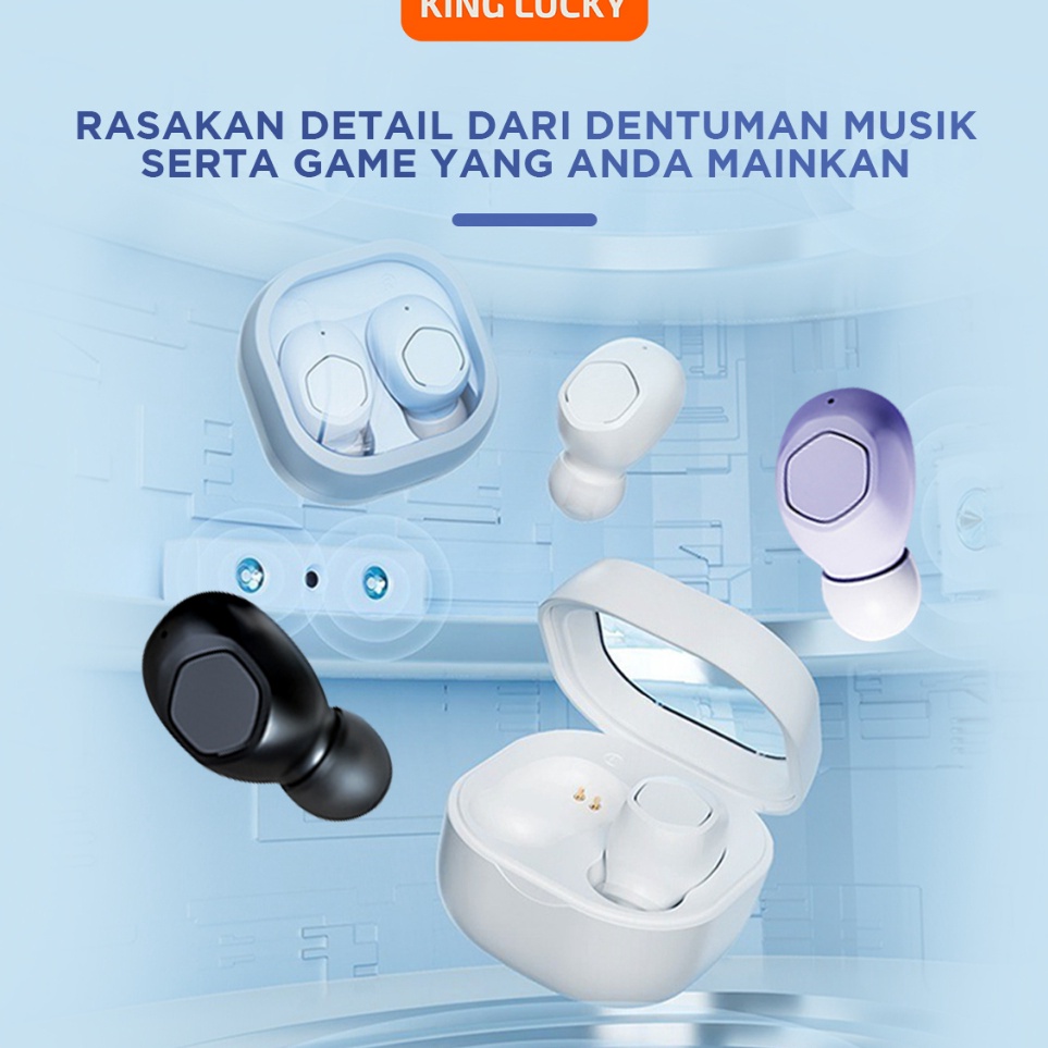 KINGLUCKY M21 TWS Wireless Bluetooth 53 Mini Earbuds Long Battery Life with Hifi Sound Quality Super