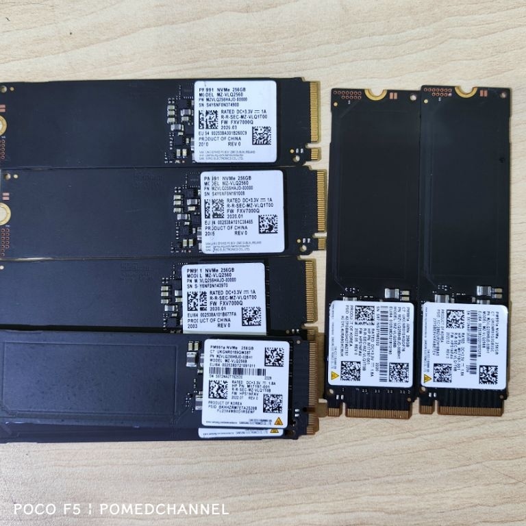 SSD NVME 256GB PCIE GEN3 GEN4 RANDOM NORMAL SEHAT  CABUTAN LAPTOP BARU t B4I6