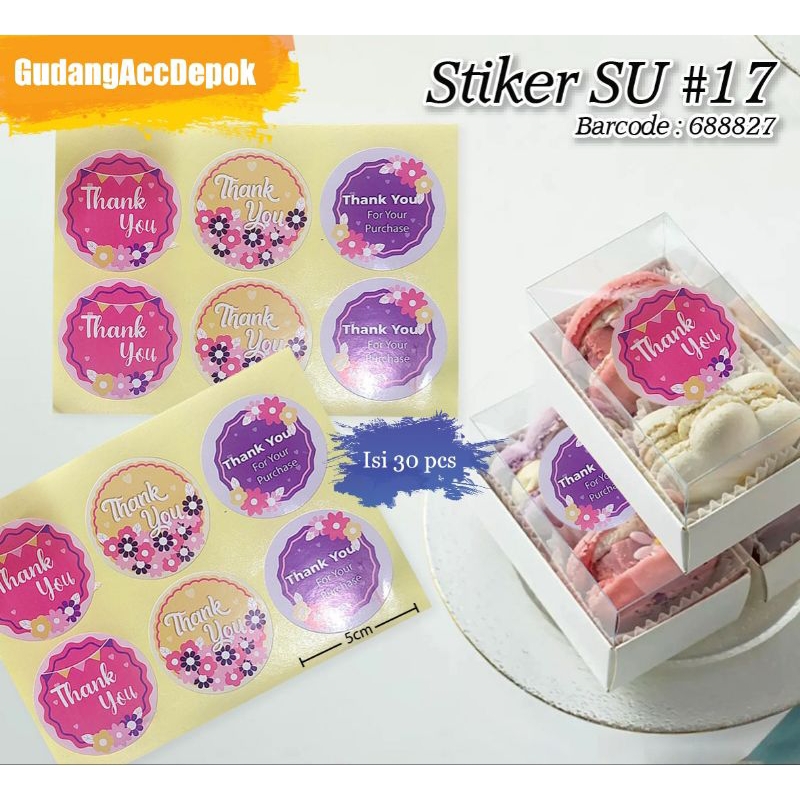 

ISI 30 STIKER / STIKER LABEL SEGEL OPEN ME & THANK YOU PANJANG / BULET