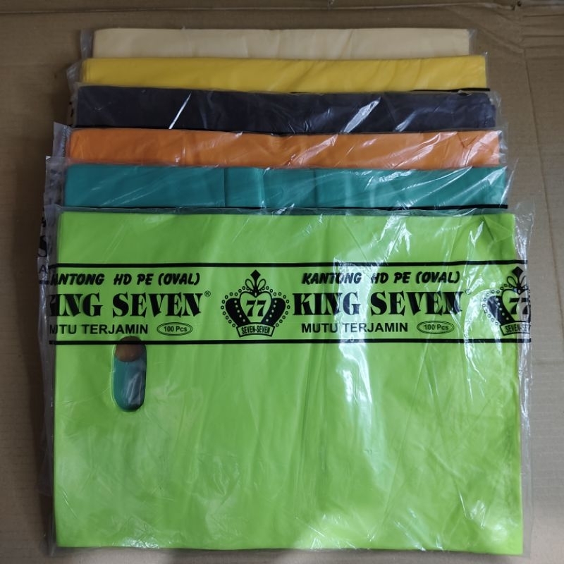 Kantong HD PE (oval) 25x35 King Seven, isi 100 pcs