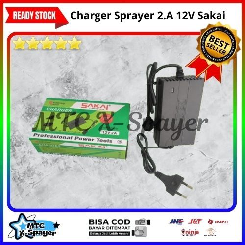CHARGER SPRAYER ELEKTRIK 2A 12V SAKAI | CHARGER CAS SPRAYER | Charger Sprayer Semprotan Elektrik