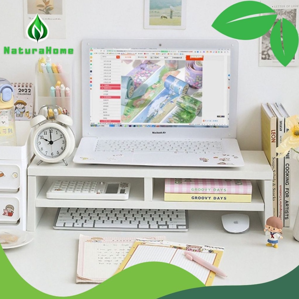 Natura Home  Rak Meja Tatakan Alas Laptop Modern Minimalis Serbaguna Untuk Pajangan Hiasan Dekorasi 