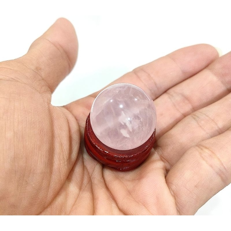 bola crystall/rose quartz/batu alam