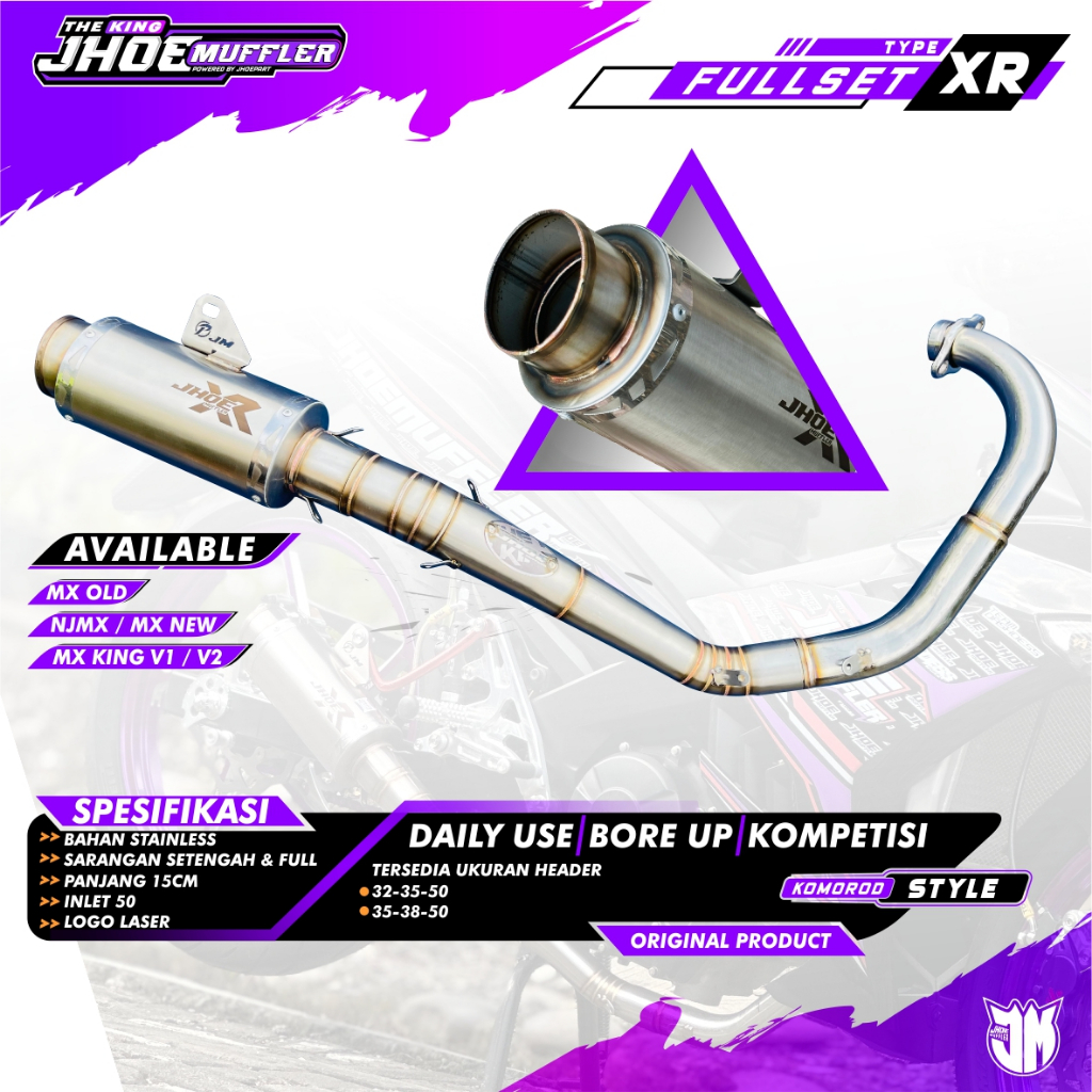 Knalpot Racing MX OLD MX NEW MX KING Roadrace TYPE XR By Jhoe Muffler Original