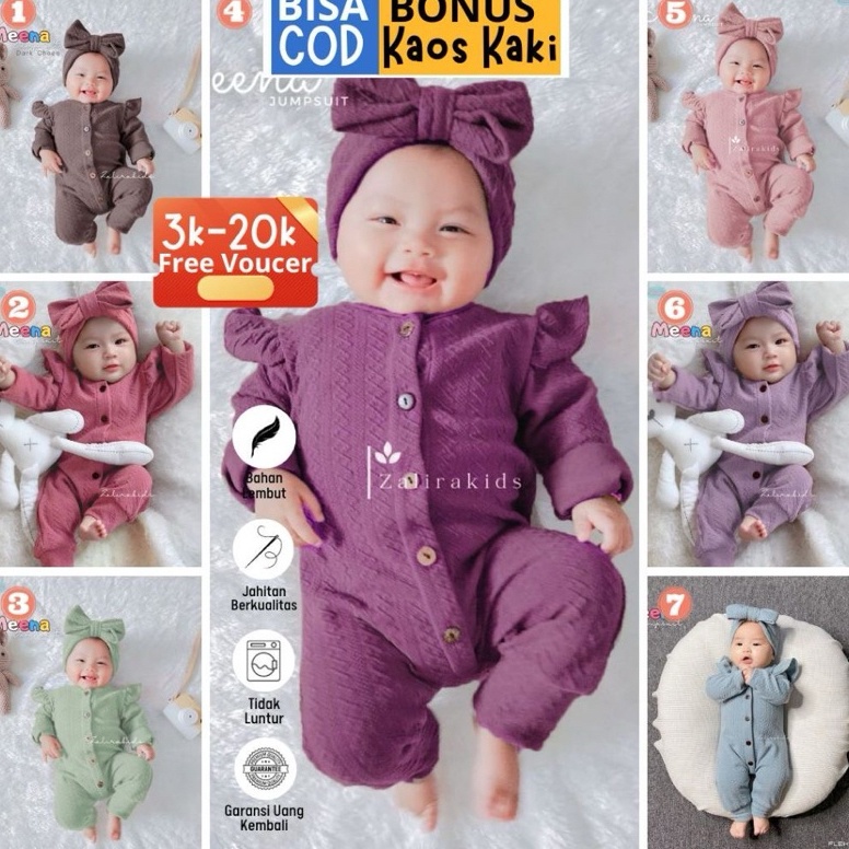 KODE A72U One set bayi perempuan Zalira Kids Original Meena series ORIGINAL Zalira Kids Baju Bayi Ne