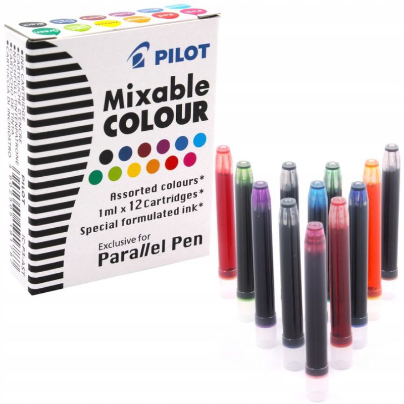 

PILOT PARALLEL PEN INK REFILL / IC-P3-AST : TINTA 12 WARNA