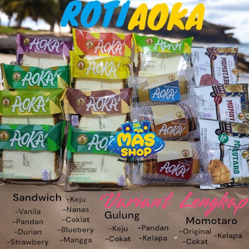 Aoka Roti Panggang Lembut keju gulung bakar padimas coklat viral panda momotaro pocket bread bluebbe