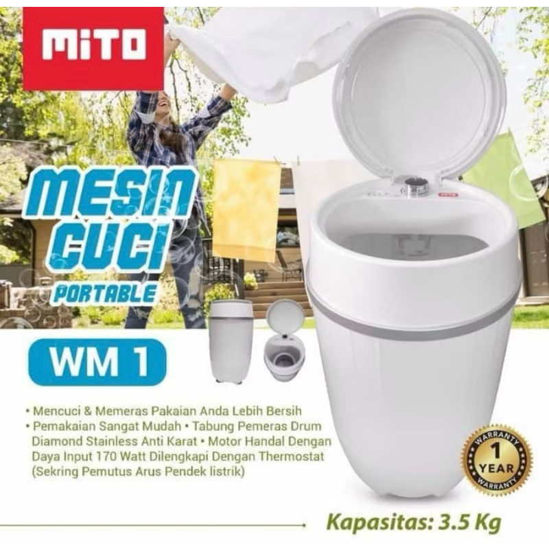 MITO mesin cuci mini mesin cuci portable mesin cuci kecil
