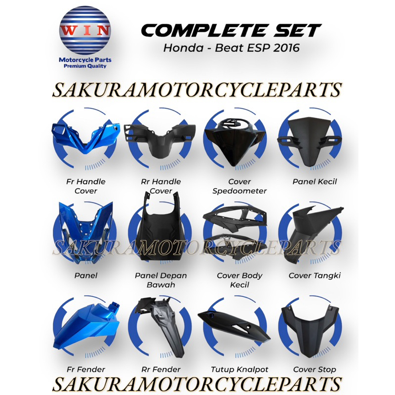 KOMPLIT SET BODY BEAT FI ECO ESP 2016 2017 2018 2019 FULL BODY KASAR BODY HALUS | COMPLETE SET BODY 