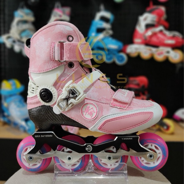 INLINE SKATE SEPATU RODA CARBON ANAK PEREMPUAN ROLLER FREESTYLE