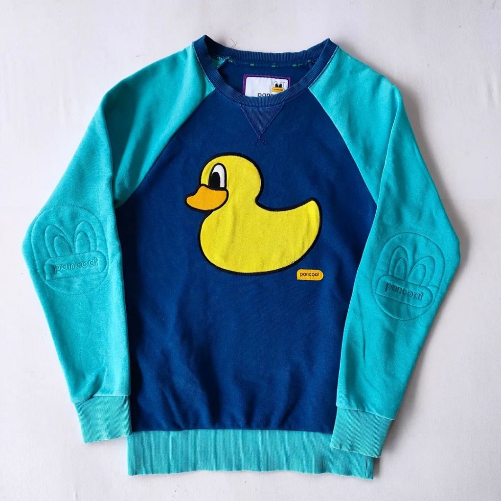 SWEATER CREWNECK PANCOAT POPDUCK THREETONES, SIZE FIT M (SECOND BRANDED) PEKAT, CN0097
