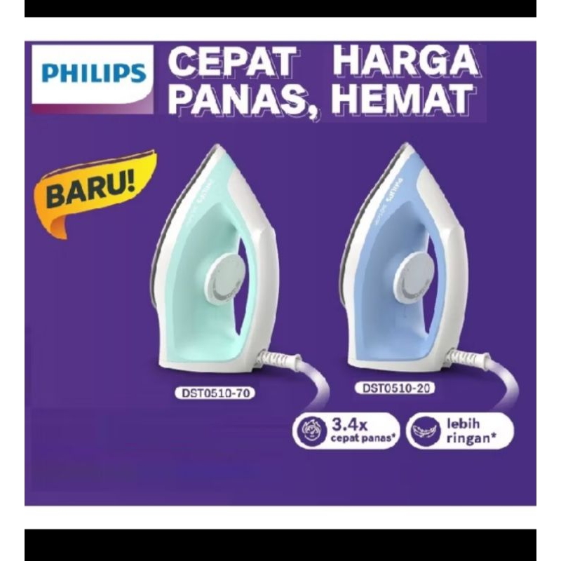 SETRIKA PHILIPS |  SETRIKA KERING | SERI DST0510
