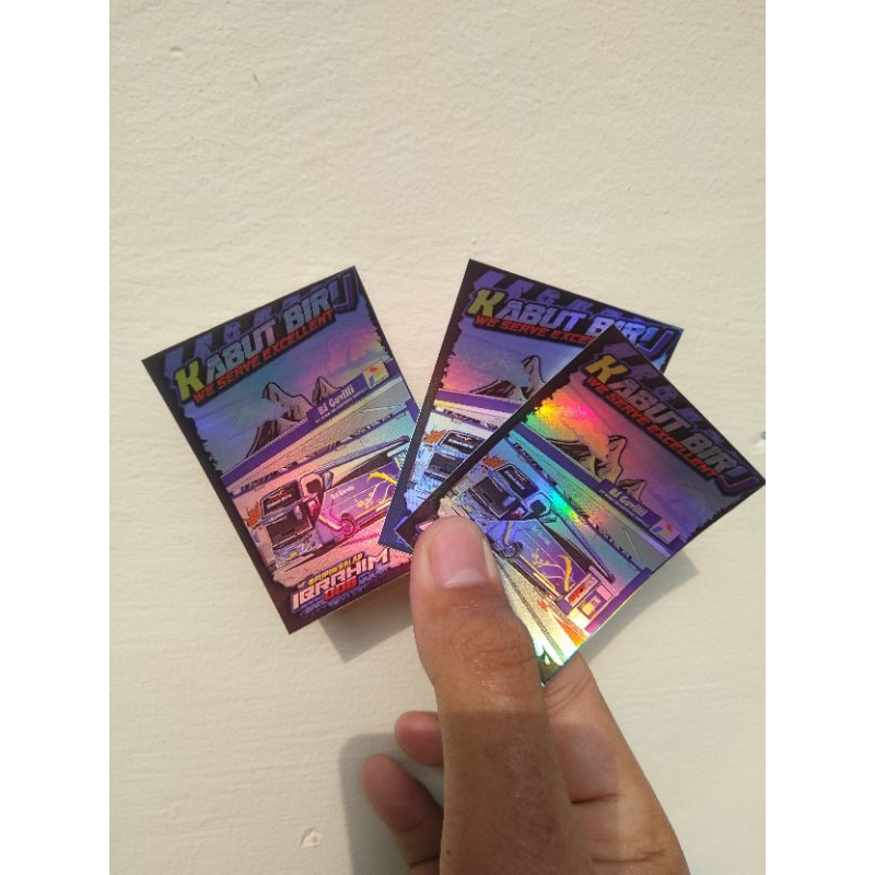 

stiker kabut biru - hologram