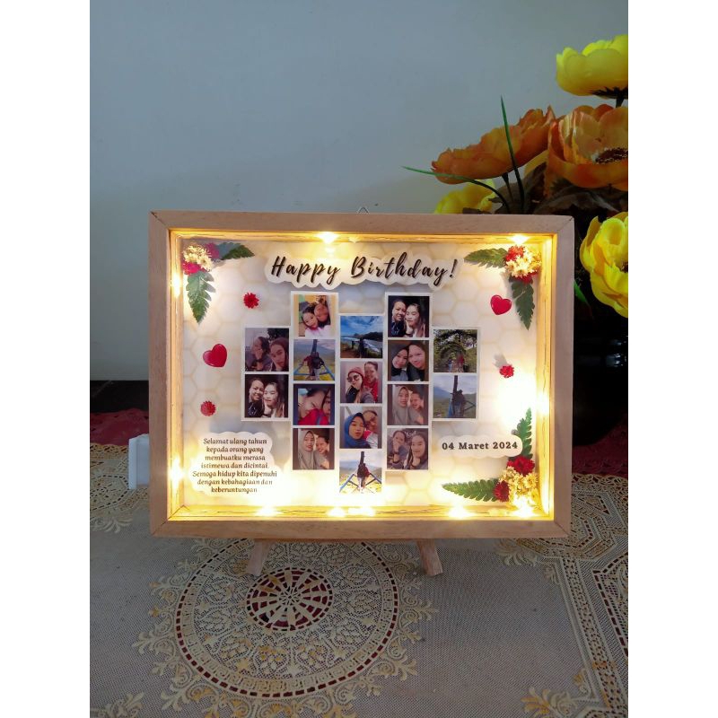 FRAME 3D POP LOVE KADO CEWEK KADO ANNIVERSARY KADO ULTAH