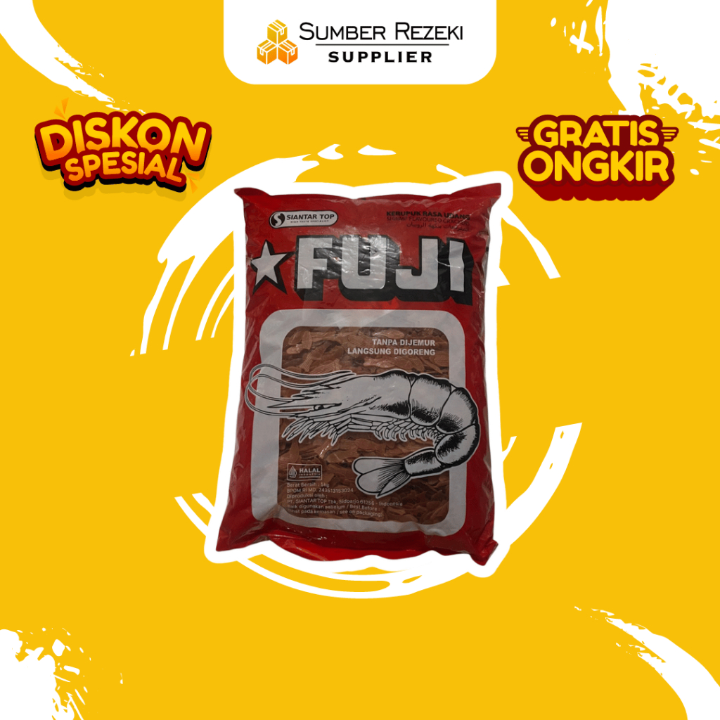 

Kerupuk Bawang Fuji Bentuk Ikan Reapack 1kg/500gr/250gr