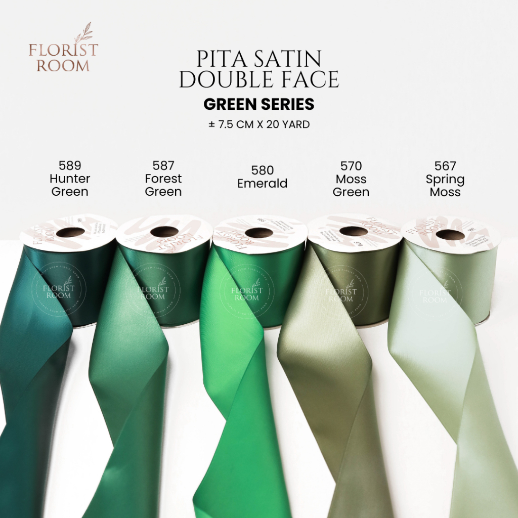 

Pita Satin Double Face ±7.5x 20Yard - Satin Ribbon Double Sided - Hampers - Ribbon - Kado