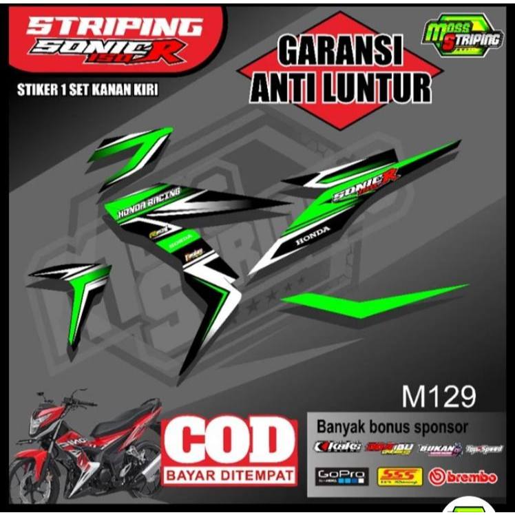 STRIPING STICKER SETIKER MOTOR VARIASI HONDA SONIC 150R STIKER SETRIPING SETRIP STRIP MODIF MODIFIKA