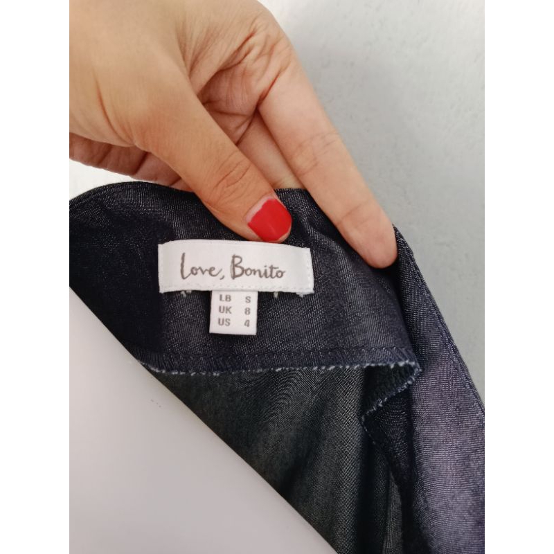 preloved dress navy love bonito