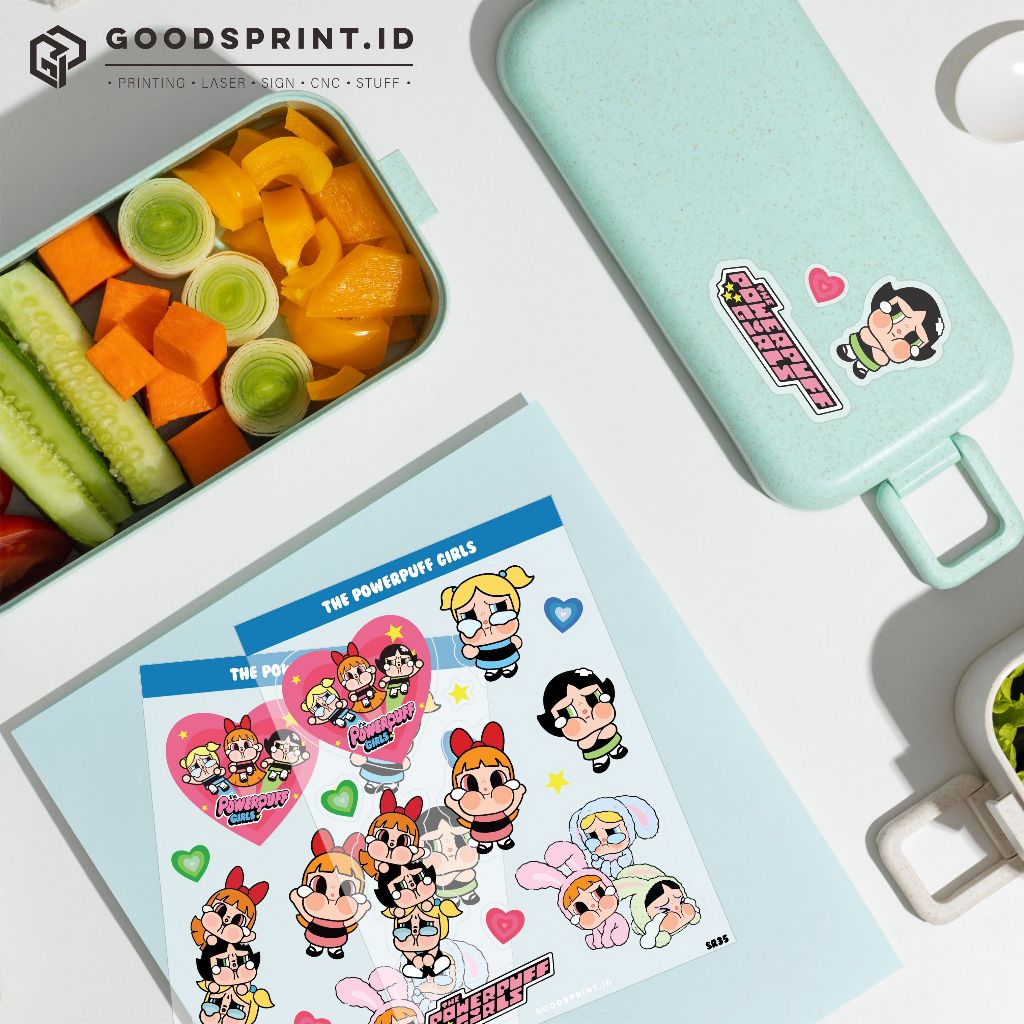 

Sticker Pack POWERPUFF GIRLS X CRYBABY Stiker Tumbler Waterproof Sticker Sheets A6