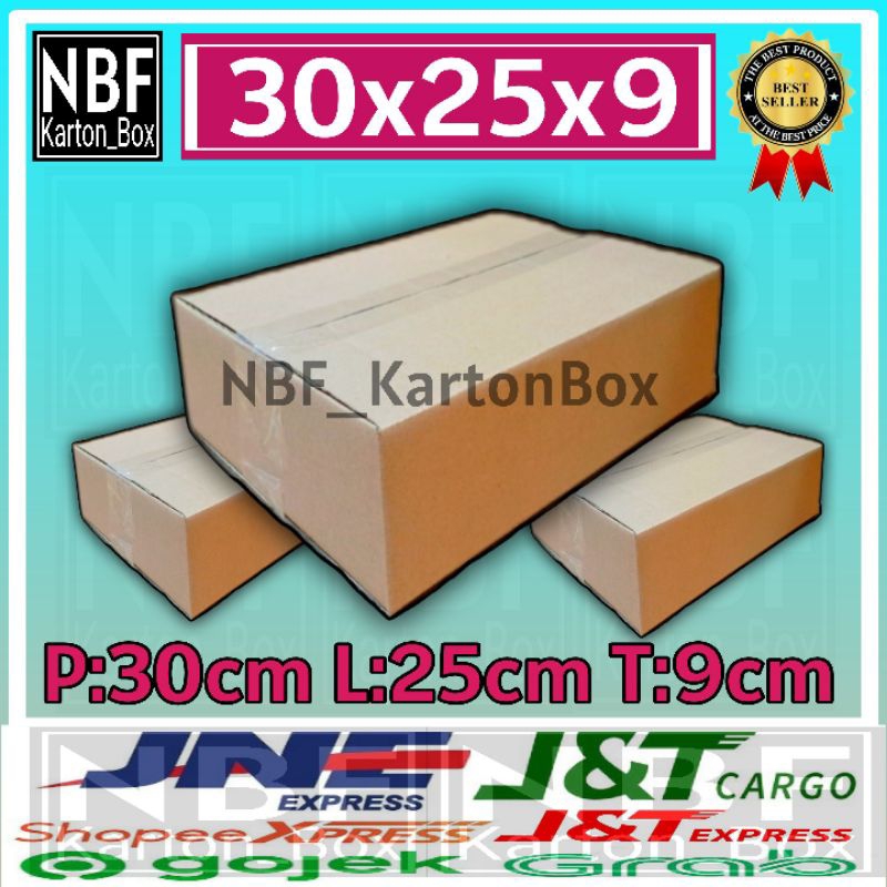 

KaetonBox 30x25x9 cm, Kardus Packing Serbaguna, Pembungkus Paket dll,