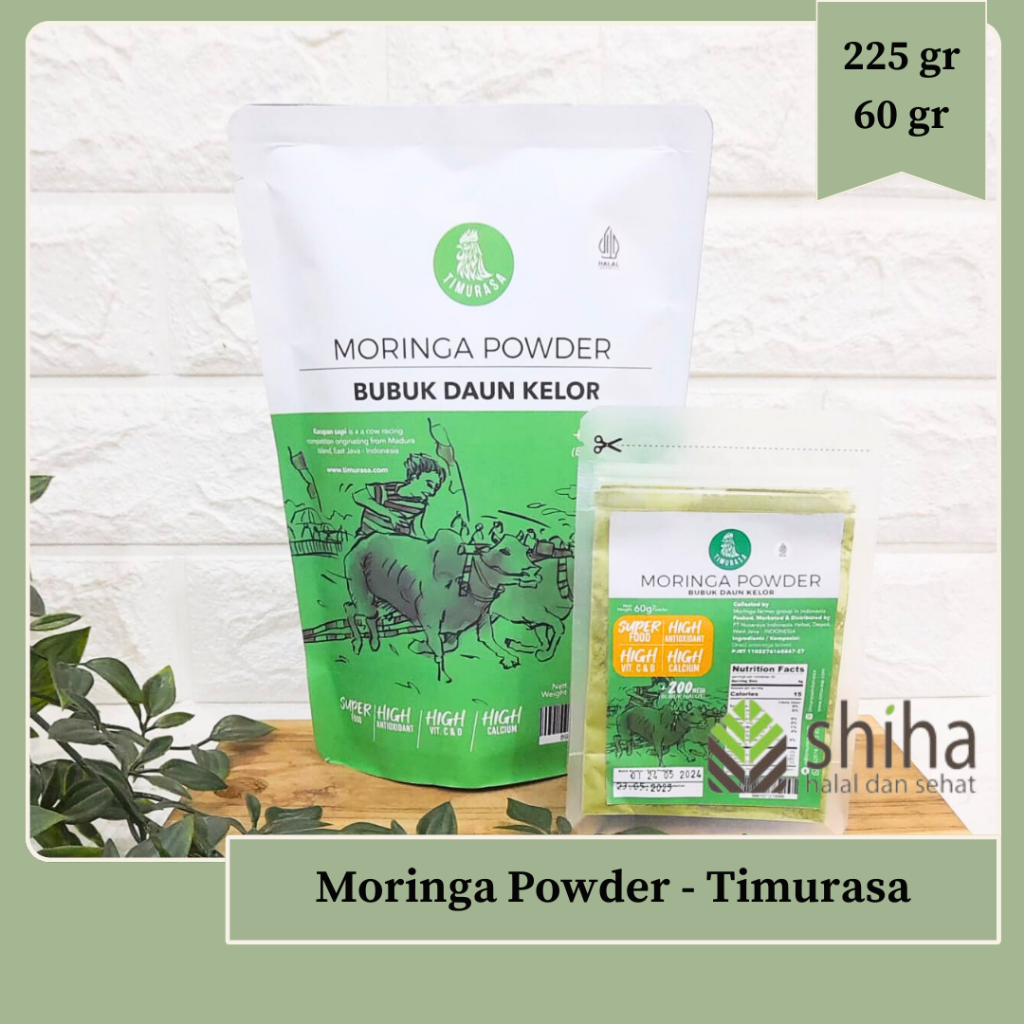 

Moringa Powder 60gr / 225gr -Timurasa | Bubuk Daun Kelor Timur Rasa | Warung Shiha