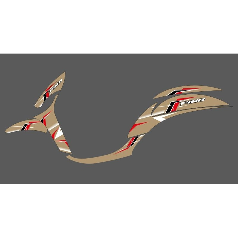 STRIPING TRANSPARAN  YAMAHA FINO GRANDE SIMPLE LINE MOTIF TERBARU