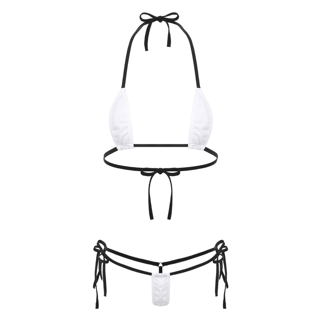 Set Lingerie Thong G string Bra Bikini Pantai SG010