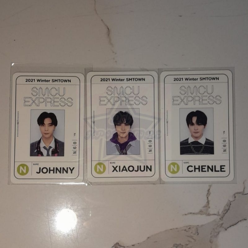 Photocard pc passcard SMCU Express 2021 Winter SMTown NCT Dream 127 Johnny Suh, Xiaojun, Chenle