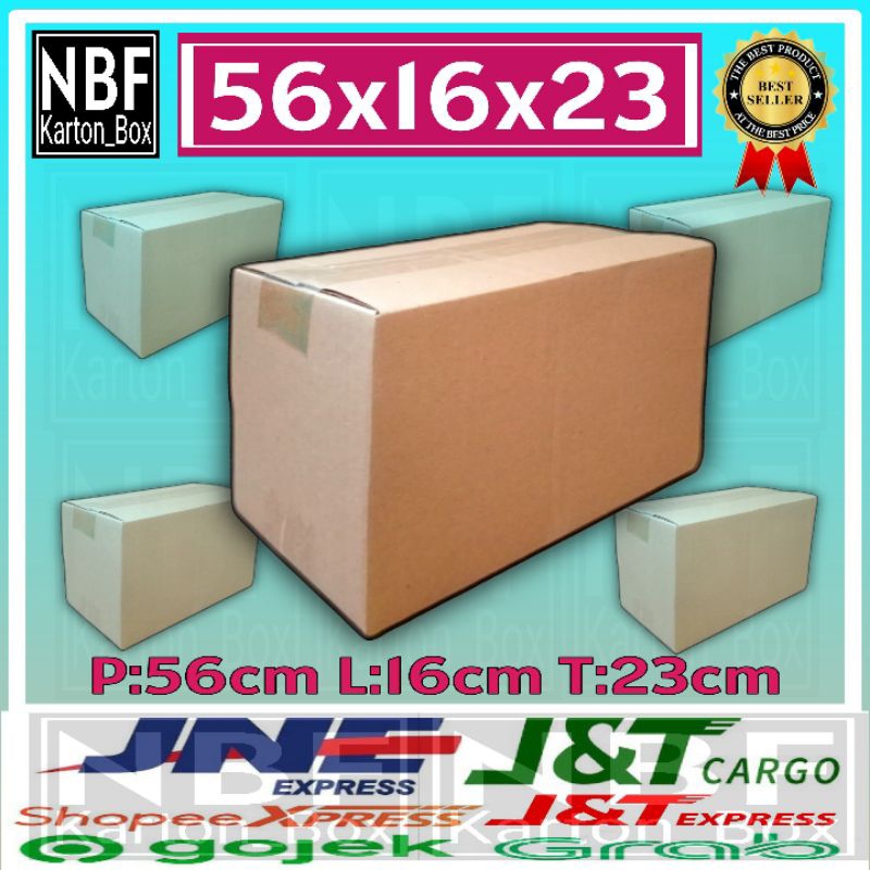 

KartonBox 56x16x23 cm,Kardus Packing Serbaguna, Pembungkus Paket dll.